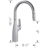 Blanco Rivana 1.5 GPM Brass Kitchen Faucet, Pull-Down, Stainless, 442678