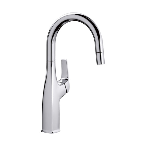 Blanco Rivana 1.5 GPM Brass Bar Faucet, Pull-Down, Polished Chrome, 442681
