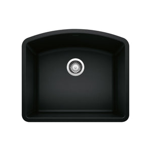 Alternate Image for Blanco Diamond 24" Undermount Granite Composite Kitchen Sink, Silgranit, Coal Black, 442906
