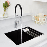 Blanco Liven 25" Dual Mount Granite Composite Laundry Sink, Silgranit, Coal Black, 442924