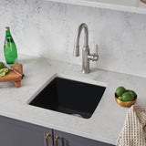 Blanco Performa 18" Rectangle Granite Composite Bar/Prep Sink, Silgranit, Coal Black, 442938