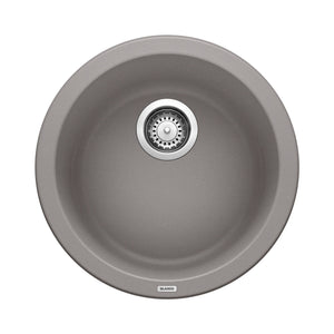 Alternate Image for Blanco Rondo 18" Round Granite Composite Bar/Prep Sink, Silgranit, Metallic Gray, 513382