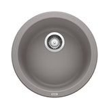 Blanco Rondo 18" Round Granite Composite Bar/Prep Sink, Silgranit, Metallic Gray, 513382