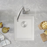 Blanco Precis 14" Rectangle Granite Composite Bar/Prep Sink, Silgranit, White, 513422
