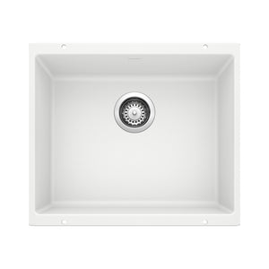 Alternate Image for Blanco Precis 21" Undermount Granite Composite Kitchen Sink, Silgranit, White, 513426