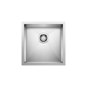 Alternate Image for Blanco Precision 17" Square Stainless Steel Bar/Prep Sink, 18 Gauge, Satin Polish, 515637