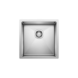Alternate Image for Blanco Precision 17" Square Stainless Steel Bar/Prep Sink, 18 Gauge, Satin Polish, 515638