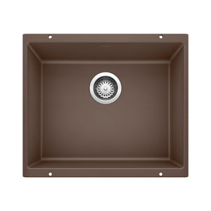 Alternate Image for Blanco Precis 21" Undermount Granite Composite Kitchen Sink, Silgranit, Cafe, 515652