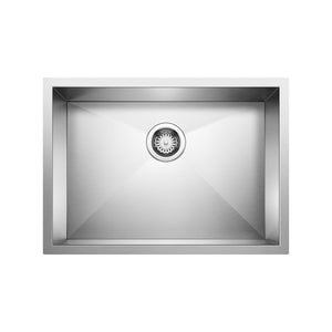 Alternate Image for Blanco Precision 25" Undermount Stainless Steel Kitchen Sink, 18 Gauge, Satin Polish, 515819