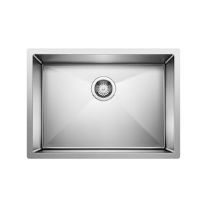 Alternate Image for Blanco Precision 25" Undermount Stainless Steel Kitchen Sink, 18 Gauge, Satin Polish, 515822