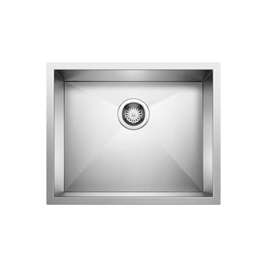 Alternate Image for Blanco Precision 22" Undermount Stainless Steel Kitchen Sink, 18 Gauge, Satin Polish, 516210