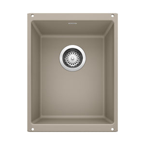 Alternate Image for Blanco Precis 14" Rectangle Granite Composite Bar/Prep Sink, Silgranit, Truffle, 517676