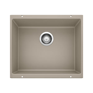 Alternate Image for Blanco Precis 21" Undermount Granite Composite Kitchen Sink, Silgranit, Truffle, 517677