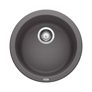 Alternate Image for Blanco Rondo 18" Round Granite Composite Bar/Prep Sink, Silgranit, Cinder, 518911