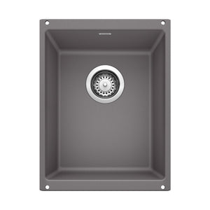 Alternate Image for Blanco Precis 14" Rectangle Granite Composite Bar/Prep Sink, Silgranit, Cinder, 519048