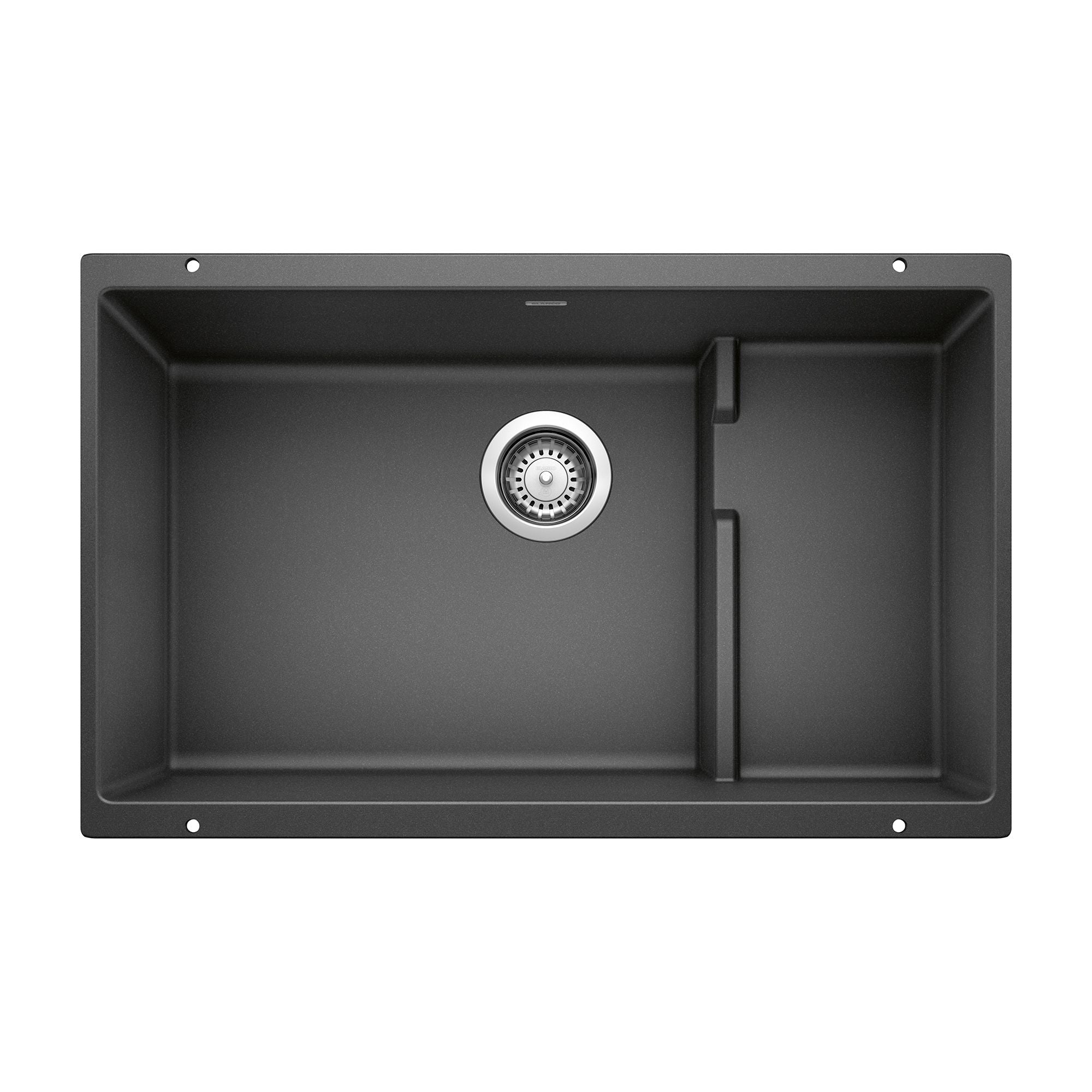 Blanco Precis 29" Undermount Granite Composite Kitchen Sink with Accessories, Silgranit, Anthracite, 519450