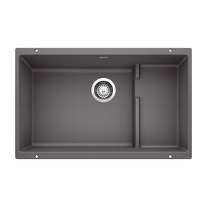 Alternate Image for Blanco Precis 29" Undermount Granite Composite Kitchen Sink with Accessories, Silgranit, Cinder, 519451