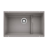 Blanco Precis 29" Undermount Granite Composite Kitchen Sink with Accessories, Silgranit, Metallic Gray, 519452