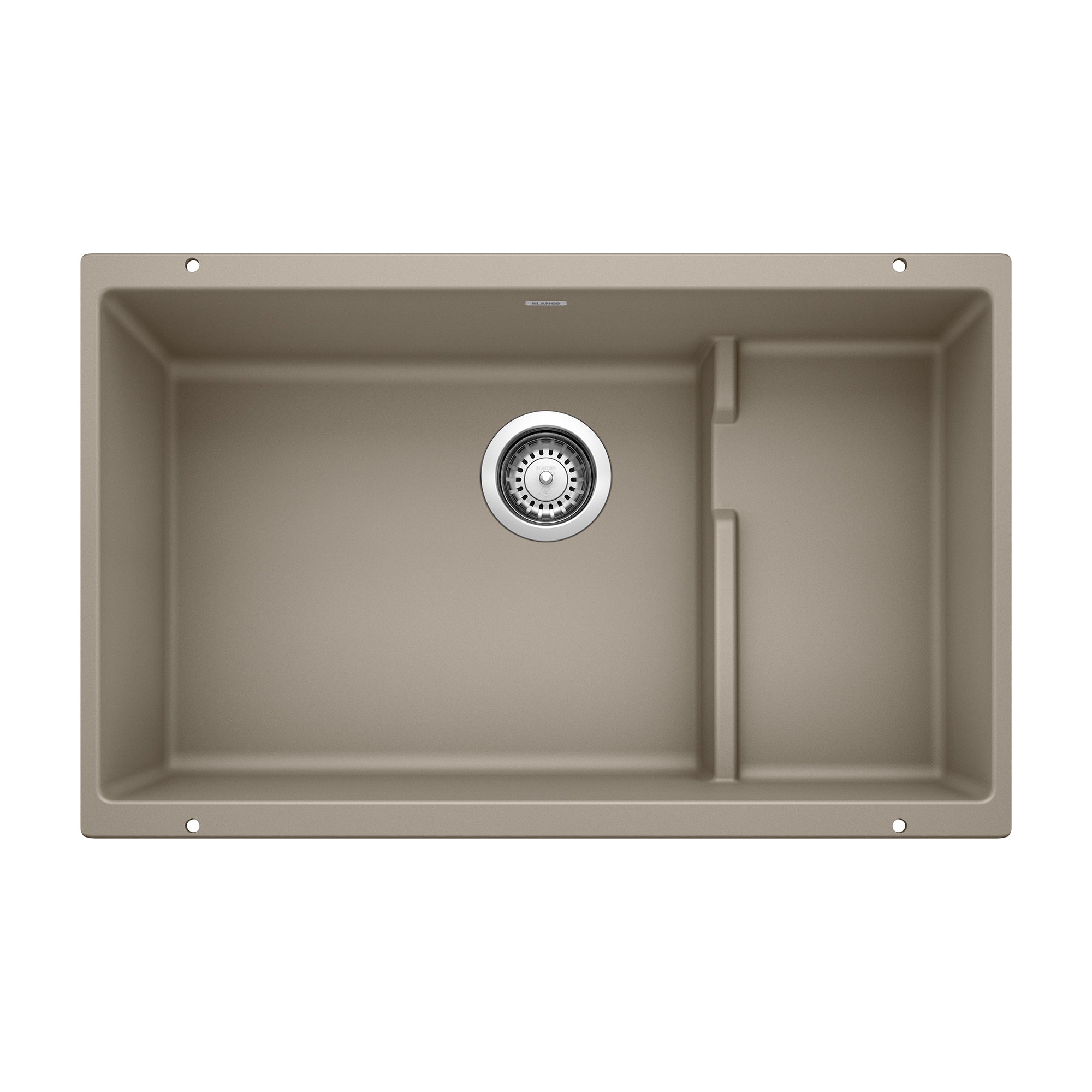 Blanco Precis 29" Undermount Granite Composite Kitchen Sink with Accessories, Silgranit, Truffle, 519456