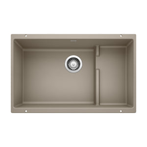 Alternate Image for Blanco Precis 29" Undermount Granite Composite Kitchen Sink with Accessories, Silgranit, Truffle, 519456