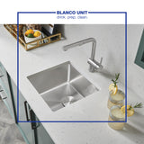 Blanco Quatrus 17" Square Stainless Steel Bar/Prep Sink, 18 Gauge, 519545