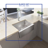 Blanco Urbena 1.5 GPM Brass Kitchen Faucet, Pull-Down, Classic Steel, 526389
