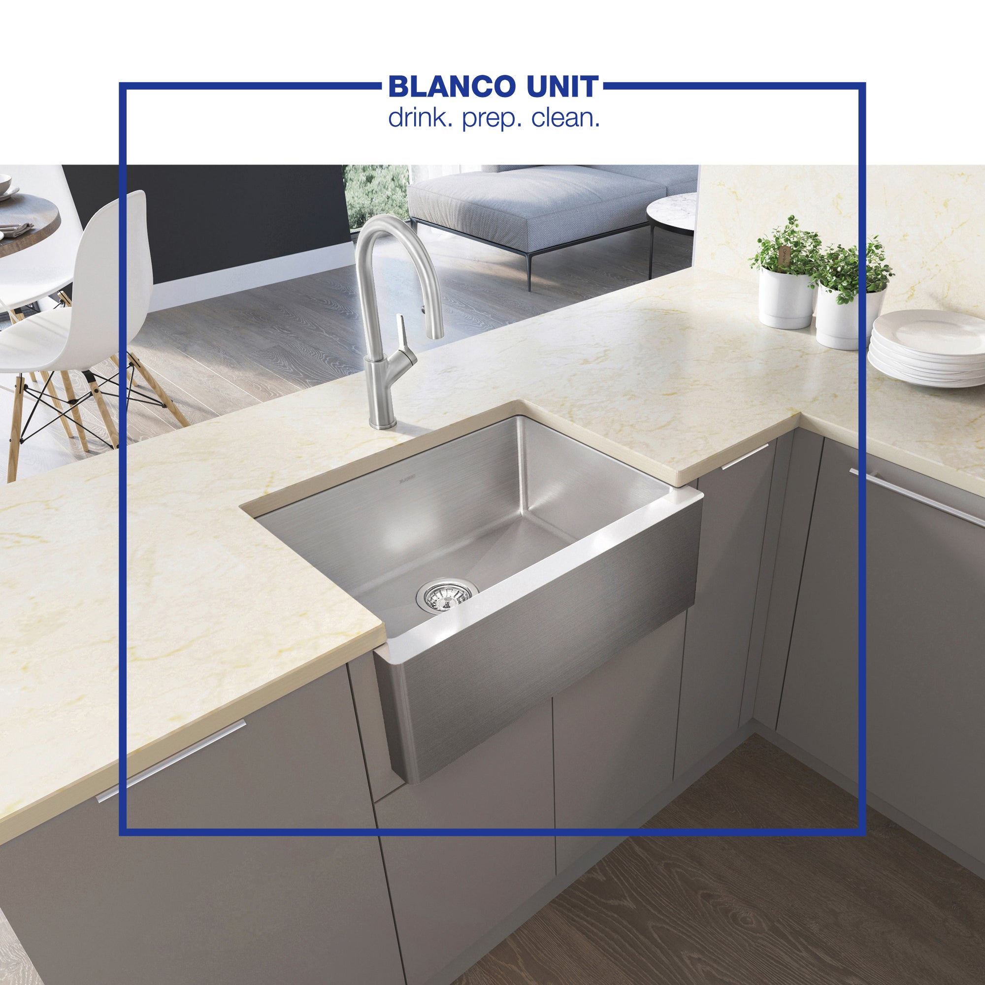 Blanco Quatrus 25" Undermount Stainless Steel Kitchen Sink, 18 Gauge, 522215
