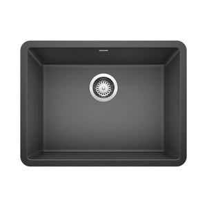 Alternate Image for Blanco Precis 23" Undermount Granite Composite Kitchen Sink, Silgranit, Anthracite, 522258