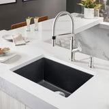 Blanco Precis 23" Undermount Granite Composite Kitchen Sink, Silgranit, Anthracite, 522258