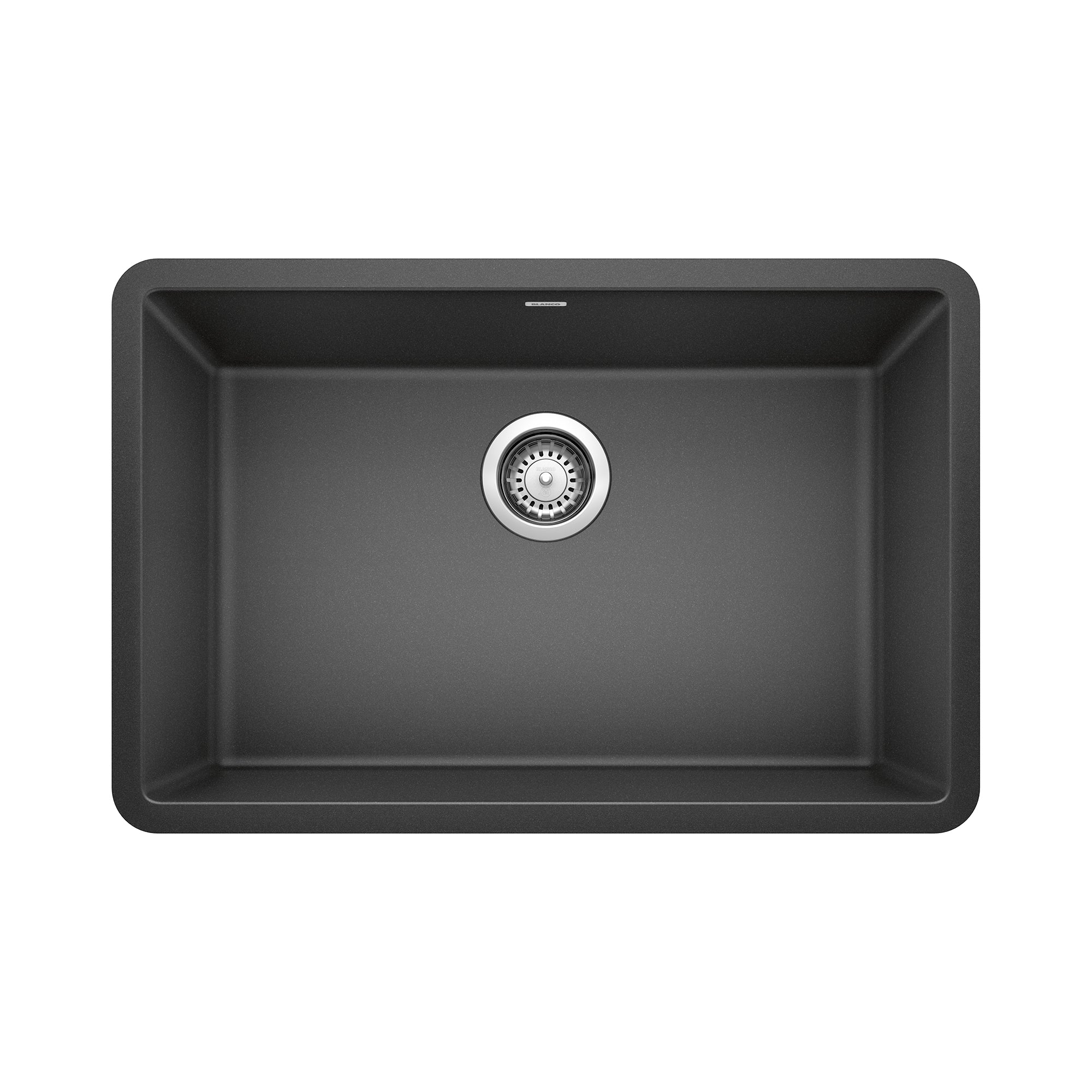 Blanco Precis 27" Undermount Granite Composite Kitchen Sink, Silgranit, Anthracite, 522259