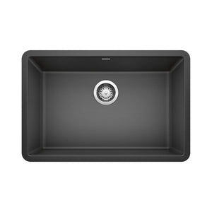 Alternate Image for Blanco Precis 27" Undermount Granite Composite Kitchen Sink, Silgranit, Anthracite, 522259