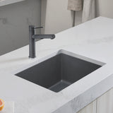 Blanco Precis 23" Undermount Granite Composite Kitchen Sink, Silgranit, Cinder, 522412