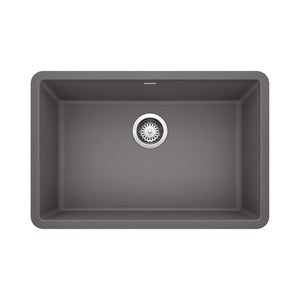 Alternate Image for Blanco Precis 27" Undermount Granite Composite Kitchen Sink, Silgranit, Cinder, 522427