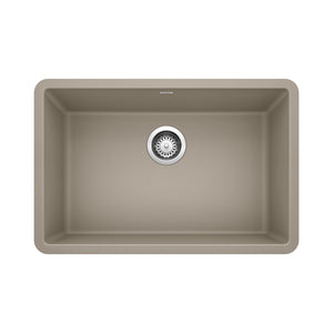 Alternate Image for Blanco Precis 27" Undermount Granite Composite Kitchen Sink, Silgranit, Truffle, 522432