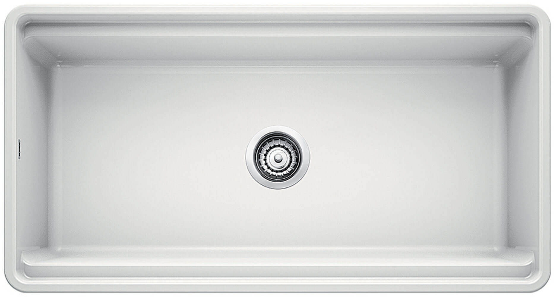 Blanco Profina 36" Fireclay Workstation Farmhouse Sink with Accessories, White, 523026