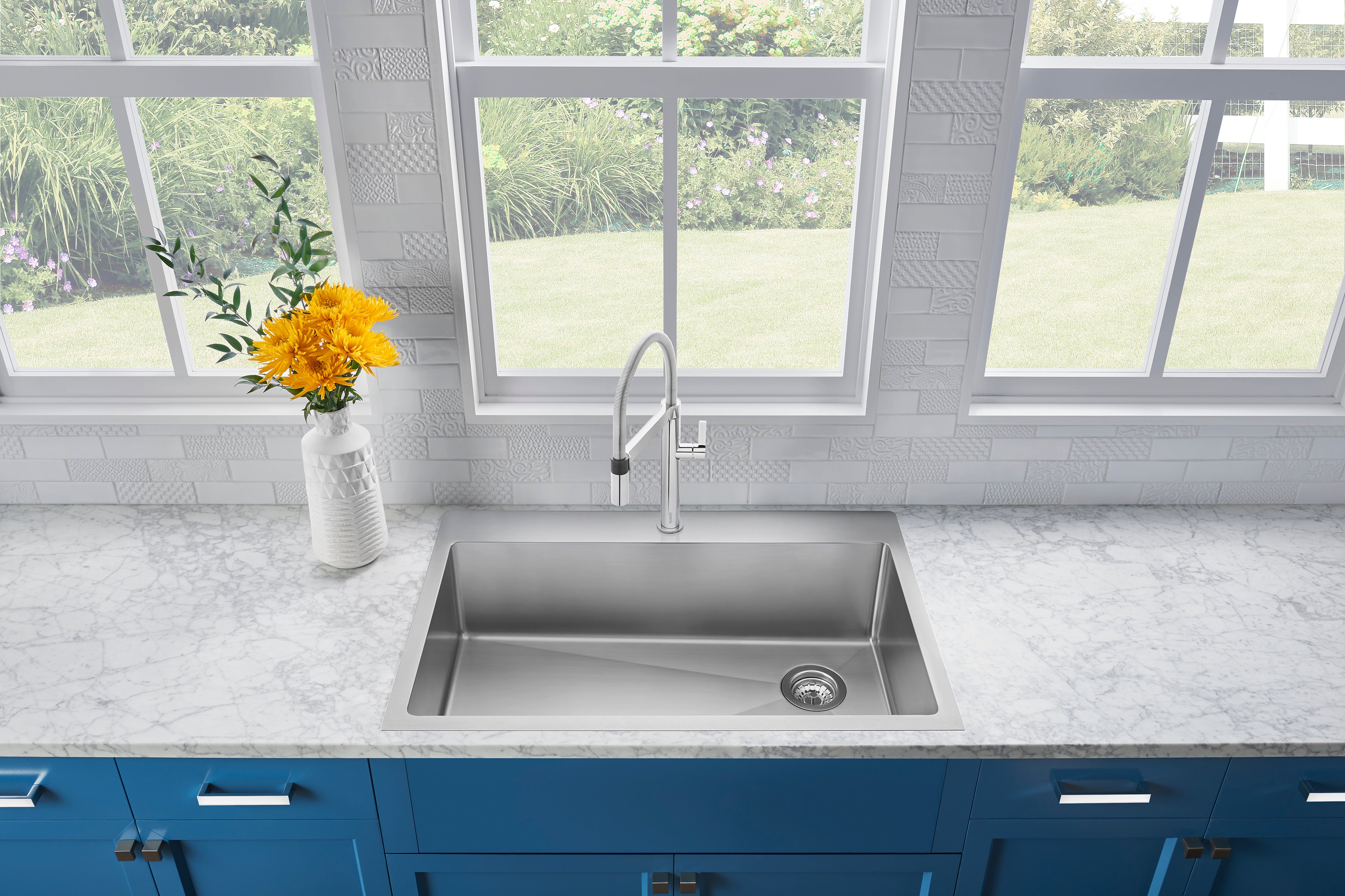 Blanco Quatrus 33" Dual Mount Stainless Steel Kitchen Sink, 18 Gauge, 524221