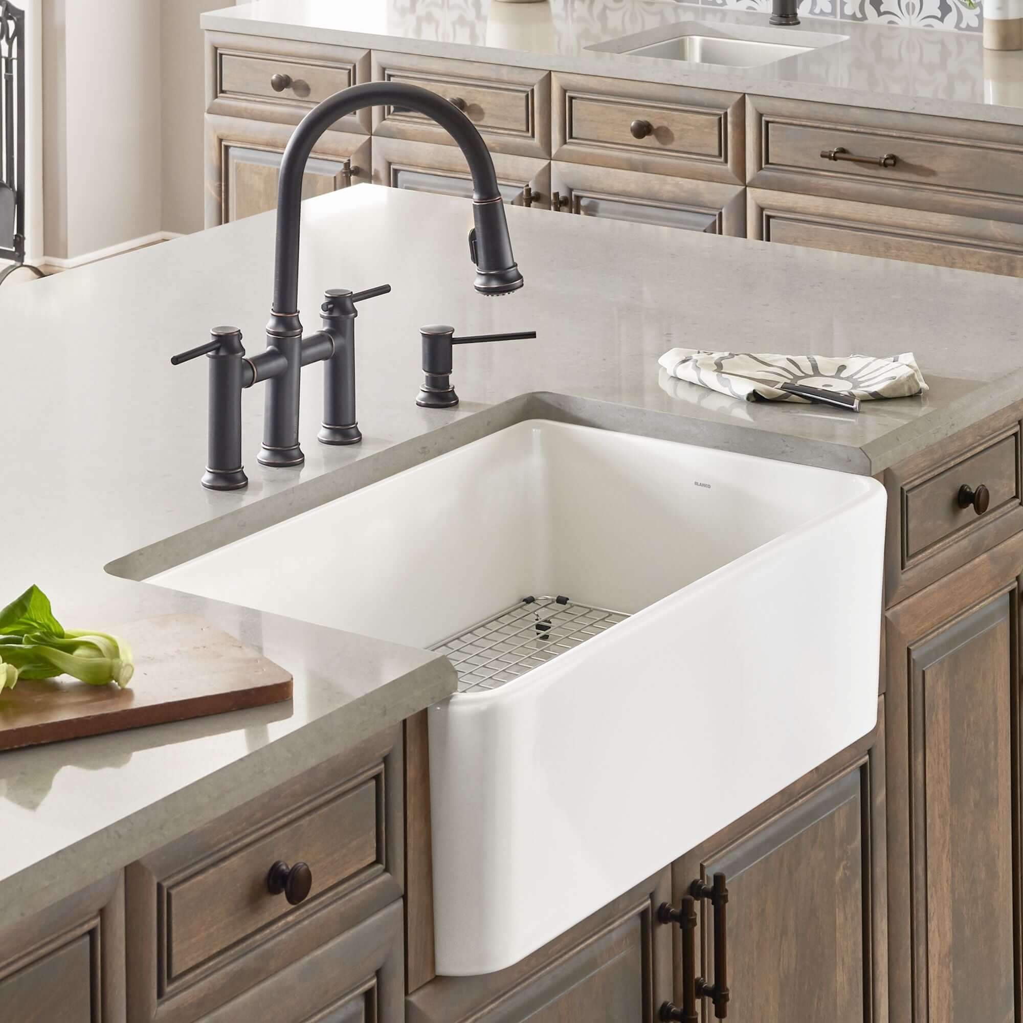 Blanco Cerana 33" Fireclay Farmhouse Sink, White, 525012