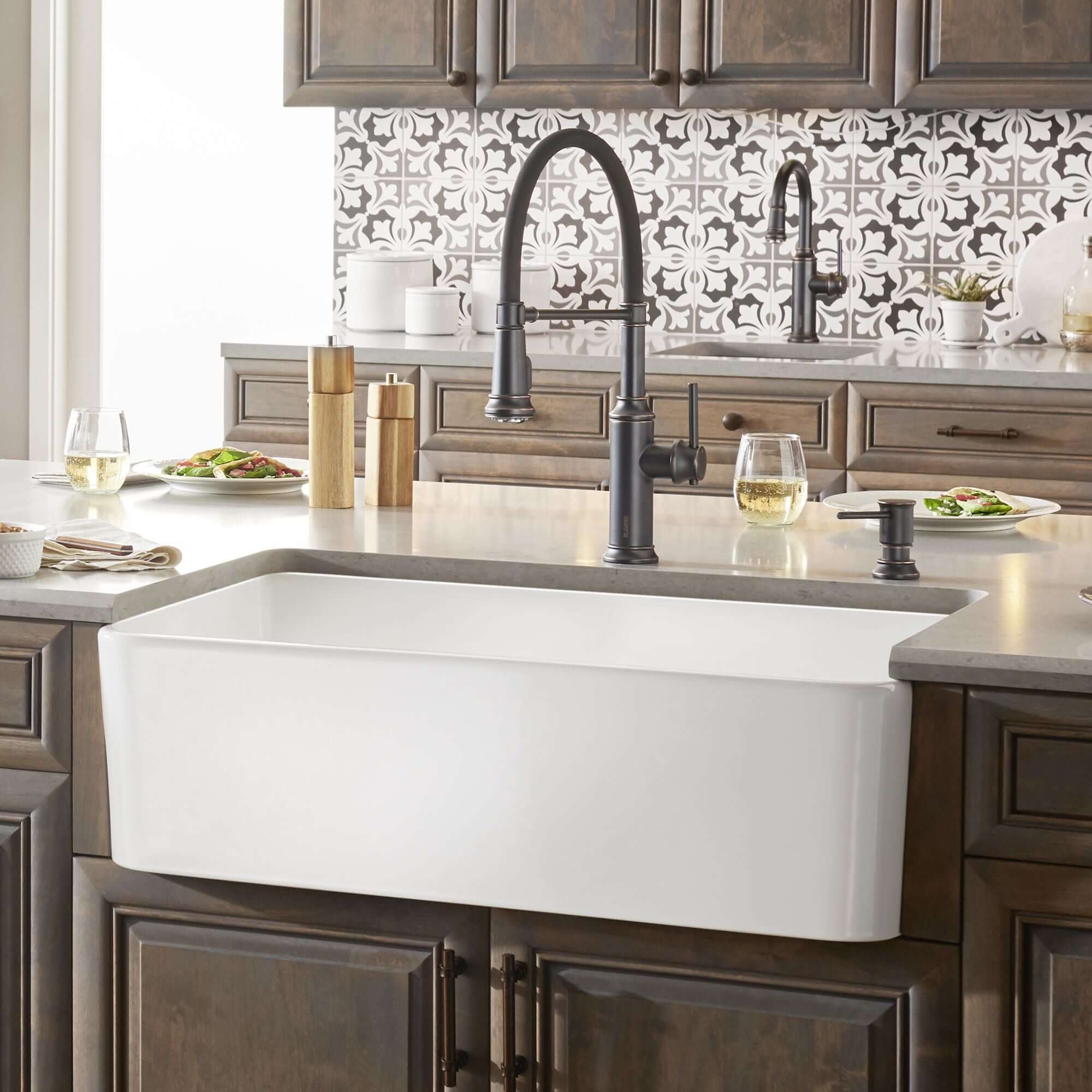 Blanco Cerana 33" Fireclay Farmhouse Sink, White, 525012