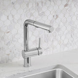 Blanco Linus 1.5 GPM Brass Kitchen Faucet, Pull-Out, Polished Chrome, 526365