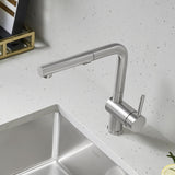 Blanco Linus 1.5 GPM Brass Kitchen Faucet, Pull-Out, Stainless, 526366