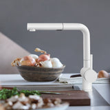 Blanco Linus 1.5 GPM Brass Kitchen Faucet, Pull-Out, White, 526373