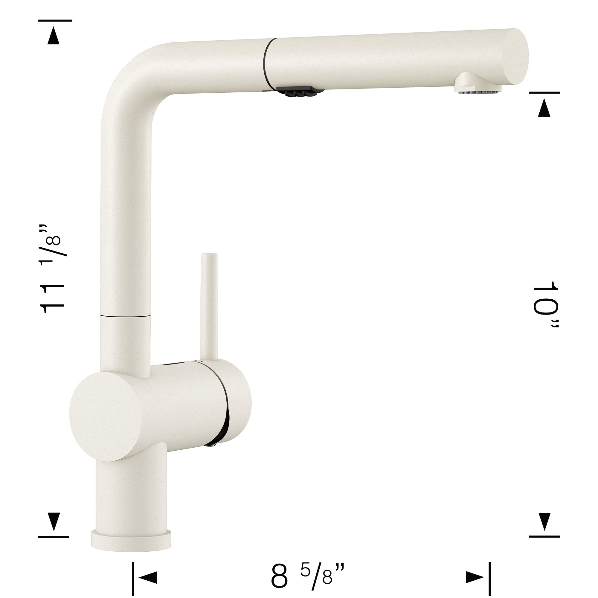 Blanco Linus 1.5 GPM Brass Kitchen Faucet, Pull-Out, White, 526373