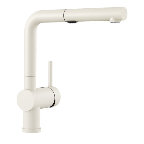 Blanco Linus 1.5 GPM Brass Kitchen Faucet, Pull-Out, White, 526373