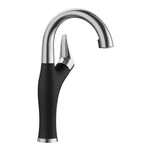 Alternate Image for Blanco Artona 1.5 GPM Brass Bar Faucet, Pull-Down, Coal Black/Stainless, 526387