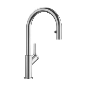 Alternate Image for Blanco Urbena 1.5 GPM Brass Kitchen Faucet, Pull-Down, Classic Steel, 526389