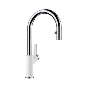 Alternate Image for Blanco Urbena 1.5 GPM Brass Kitchen Faucet, Pull-Down, White/Chrome, 526391