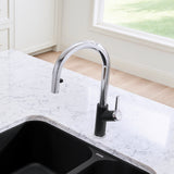 Blanco Urbena 1.5 GPM Brass Kitchen Faucet, Pull-Down, Anthracite/Chrome, 526392
