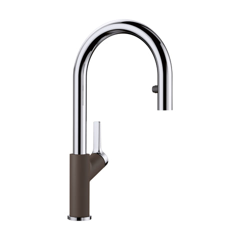 Blanco Urbena 1.5 GPM Brass Kitchen Faucet, Pull-Down, Cafe/Chrome, 526394