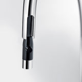 Blanco Urbena 1.5 GPM Brass Kitchen Faucet, Pull-Down, Cinder/Chrome, 526395