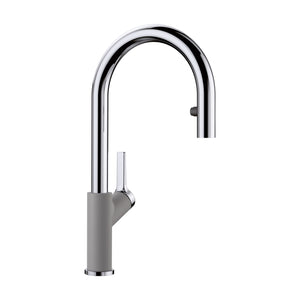 Alternate Image for Blanco Urbena 1.5 GPM Brass Kitchen Faucet, Pull-Down, Metallic Gray/Chrome, 526396